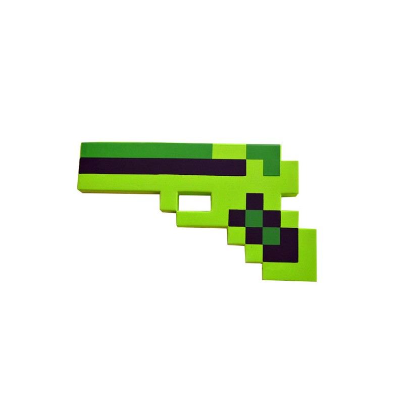 картинка Пистолет пиксельный зеленый 