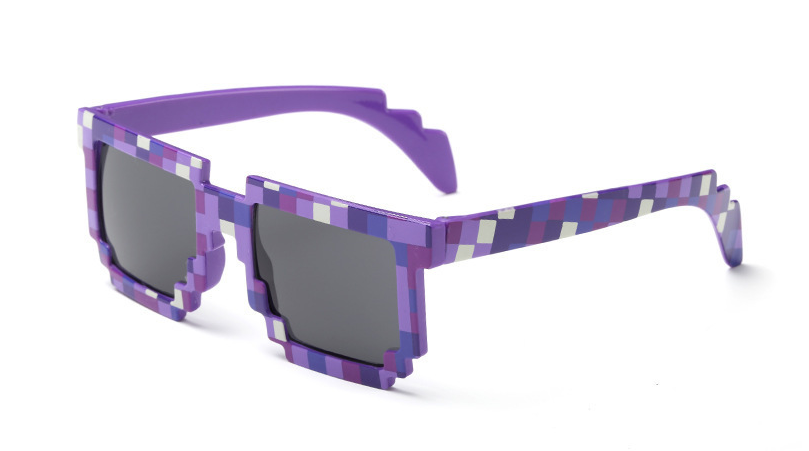 картинка Пиксельные очки фиолетовые 