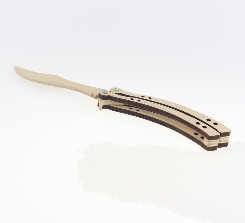 картинка Заготовка нож Бабочка деревянный 
