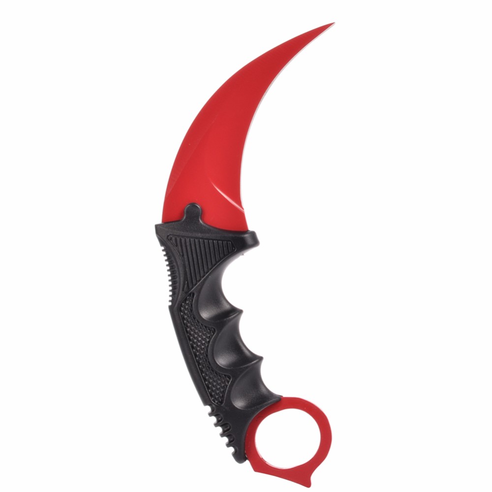 картинка Нож Керамбит красный из стали 