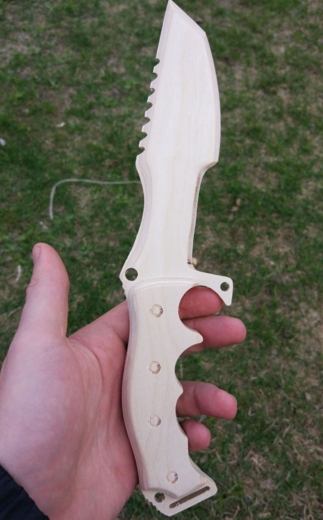 картинка Заготовка охотничий нож деревянный 