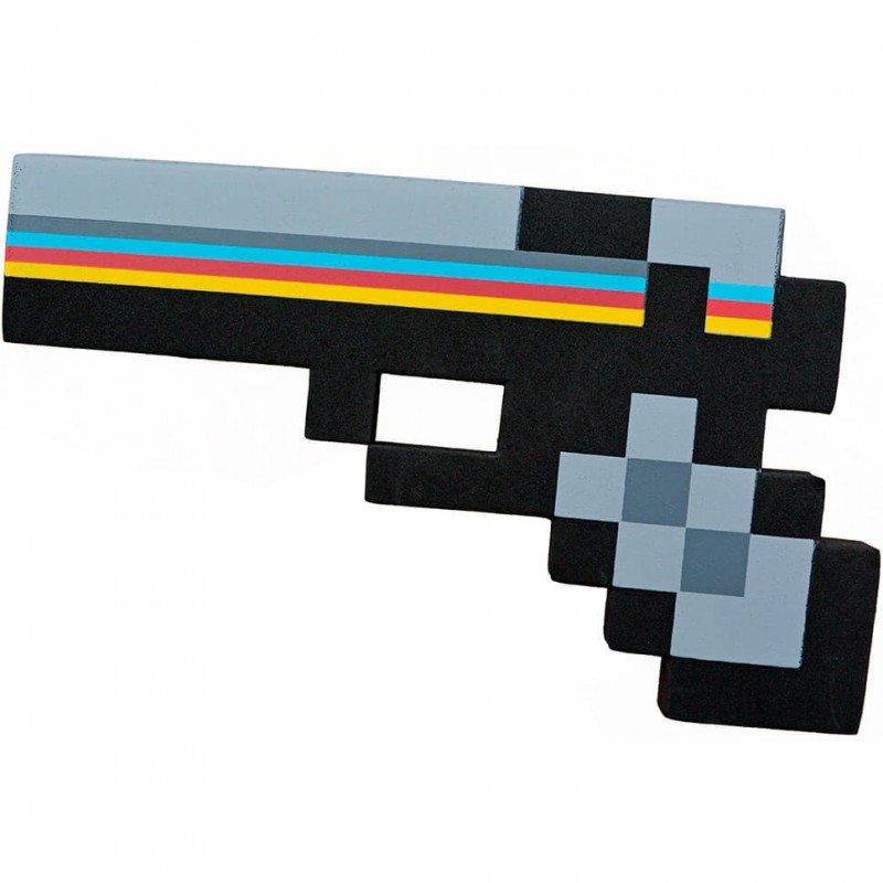 картинка Пистолет пиксельный железный 