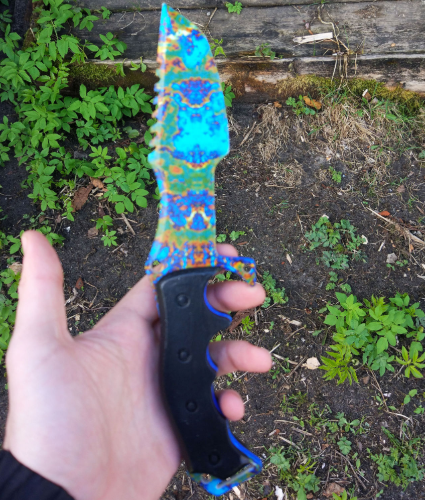 картинка Охотничий нож Закалка деревянный 