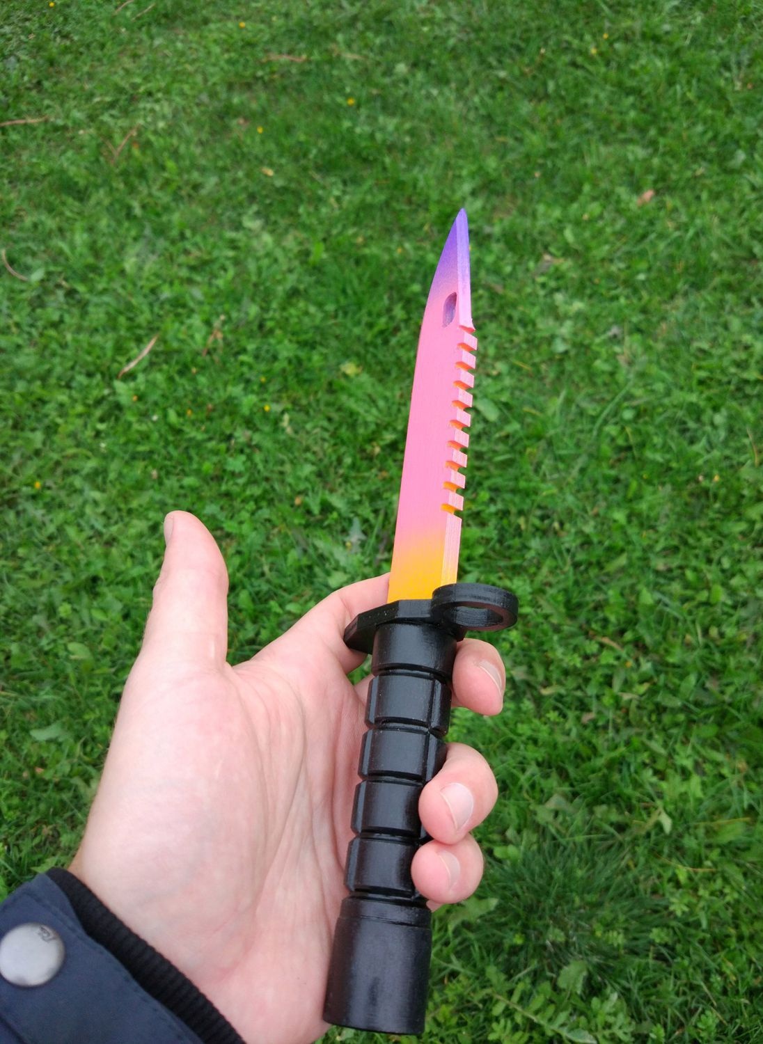 картинка Штык нож М9 Bayonet Градиент деревянный 