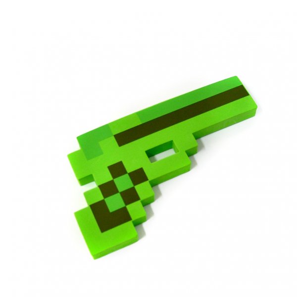 картинка Пистолет пиксельный зеленый 